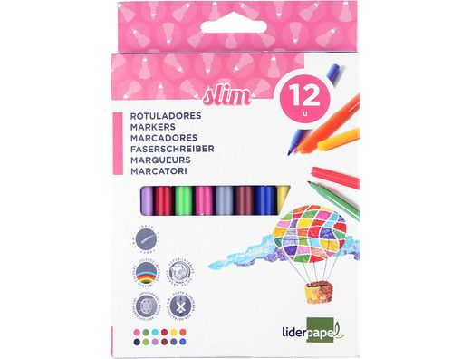 Rotulador Liderpapel Caja 12 Colores