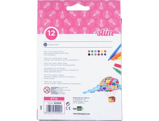 Rotulador Liderpapel Caja 12 Colores