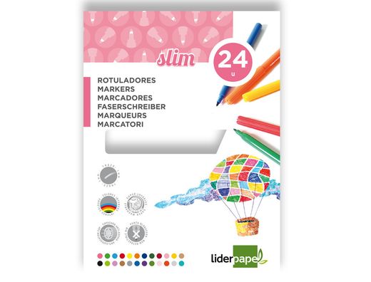 Rotulador Liderpapel Caja 24 Colores