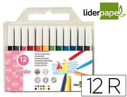 Rotulador Liderpapel Jumbo Bolsa 12 Colores