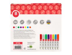 Rotulador liderpapel tiza liquida punta redonda trazo 6 mm caja de 8 unidades colores surtidos