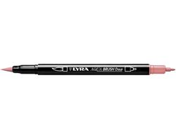 Rotulador lyra aqua brush acuarelable doble punta fina y pincel rosa carmin