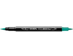 Rotulador lyra aqua brush acuarelable doble punta fina y pincel verde noche