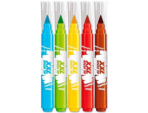 Rotulador maped color peps jumbo punta pincel caja de 5 colores surtidos