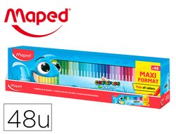 Rotulador maped color peps ocean caja de 48 unidades colores surtidos