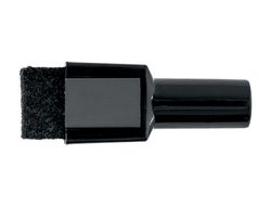 Rotulador nobo mini con borrador para pizarra blanca punta redonda 2 mm color negropack de 6 unidades