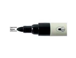 Rotulador nobo para pizarra blanca punta redonda 3 mm ecologico color negro blister de 4 unidades