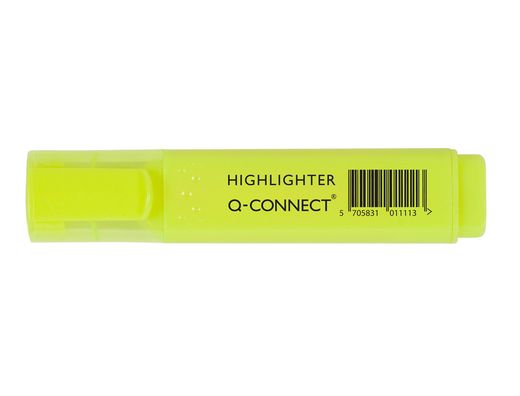 Rotulador Q-Connect Fluorescente Amarillo Punta Biselada