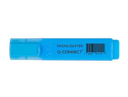 Rotulador Q-Connect Fluorescente Azul Punta Biselada