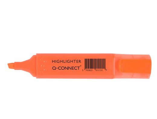 Rotulador Q-Connect Fluorescente Naranja Punta Biselada