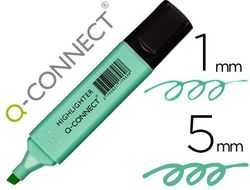 Rotulador q-connect fluorescente pastel azul punta biselada