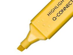 Rotulador q-connect fluorescente pastel punta biselada estuche de 6 unidades colores surtidos