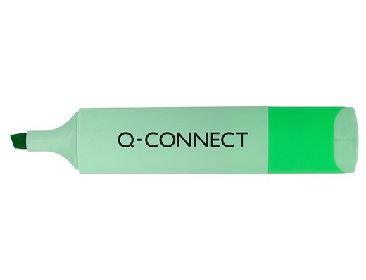 Rotulador q-connect fluorescente punta biselada estuche de sobremesa 23 unidades colores surtidos