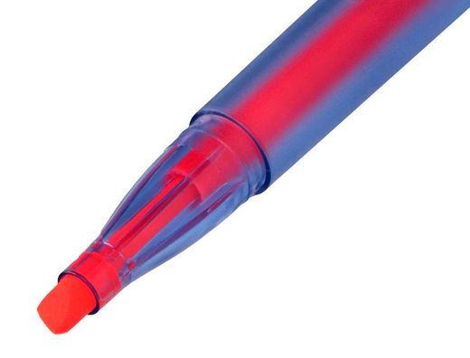 Rotulador q-connect fluorescente punta biselada fabricado pet reciclado caja de 4 unidades colores surtidos