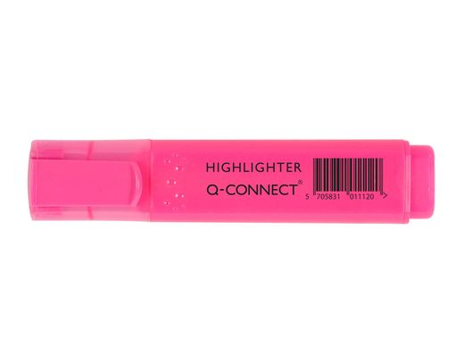 Rotulador Q-Connect Fluorescente Rosa Punta Biselada