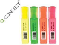 Rotulador Q-Connect Fluorescente Surtido -Bolsa de 4 Rotuladores