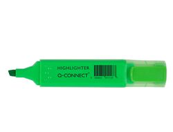 Rotulador Q-Connect Fluorescente Verde Punta Biselada