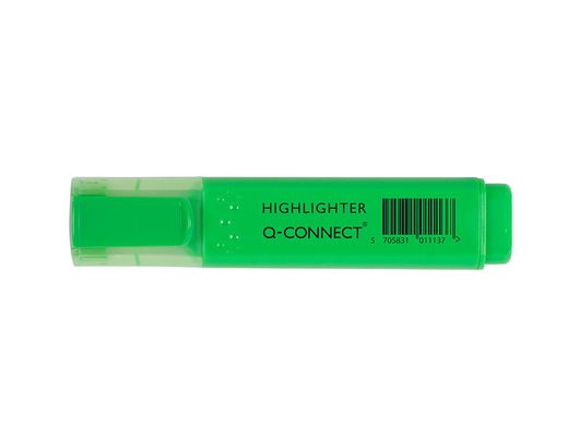 Rotulador Q-Connect Fluorescente Verde Punta Biselada