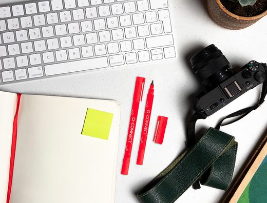 Rotulador q-connect marcador permanente doble punta color rojo 0,4 mm y 1 mm