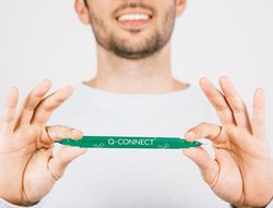Rotulador q-connect marcador permanente doble punta color verde 0,4 mm y 1 mm