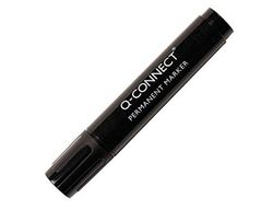 Rotulador Q-Connect Marcador Permanente Negro Punta Biselada 5.0 Mm