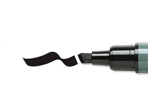 Rotulador Q-Connect Marcador Permanente Negro Punta Biselada 5.0 Mm