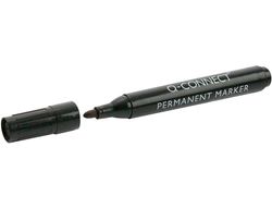 Rotulador Q-Connect Marcador Permanente Negro Punta Redonda 3.0 Mm