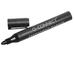 Rotulador Q-Connect Marcador Permanente Negro Punta Redonda 3.0 Mm