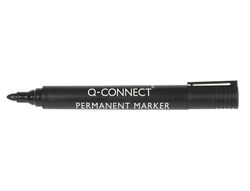 Rotulador Q-Connect Marcador Permanente Negro Punta Redonda 3.0 Mm