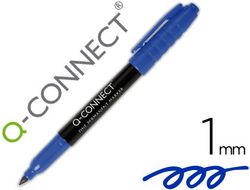 Rotulador Q-Connect para Cd/Dvd Punta Fibra Permanente Azul Punta Redonda 1,0 Mm