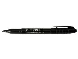 Rotulador Q-Connect para Cd/Dvd Punta Fibra Permanente Negro Punta Redonda 1,0 Mm