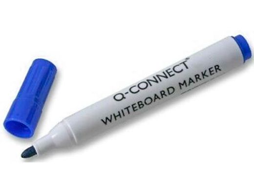 Rotulador Q-Connect Pizarra Blanca Color Azul Punta Redonda 3.0 Mm