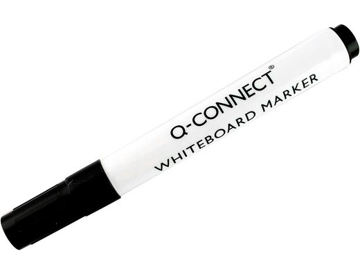 Rotulador Q-Connect Pizarra Blanca Color Negro Punta Redonda 3.0 Mm