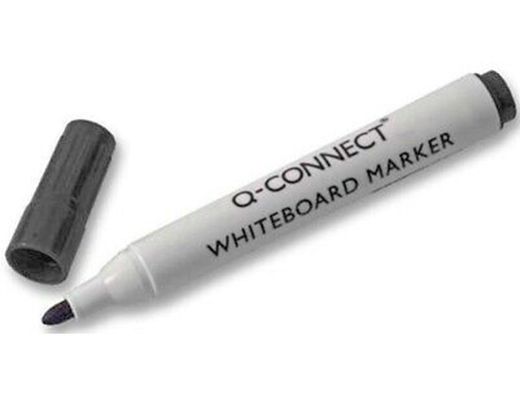 Rotulador Q-Connect Pizarra Blanca Color Negro Punta Redonda 3.0 Mm
