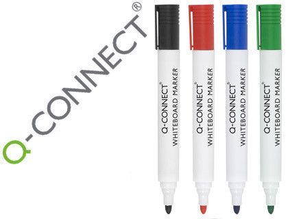 Rotulador Q-Connect Pizarra Blanca Colores Surtidos Punta Redonda 3.0 Mm