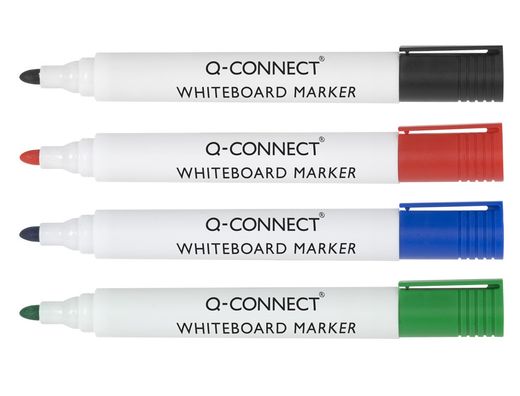 Rotulador Q-Connect Pizarra Blanca Colores Surtidos Punta Redonda 3.0 Mm