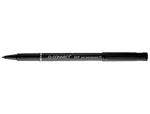 Rotulador Q-Connect Retroproyeccion Punta Fibra Media Redonda 0.8 mm Permanente Negro