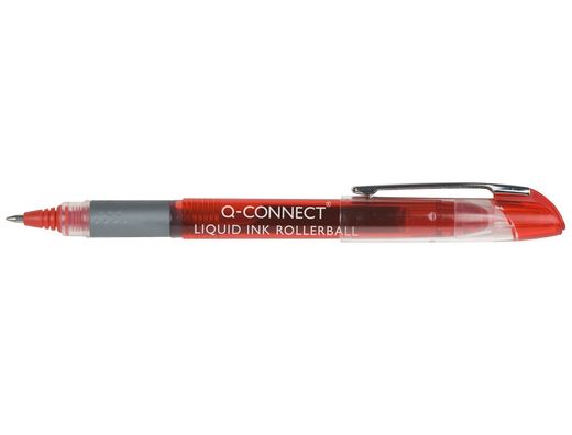 Rotulador Q-Connect Roller Ball Rojo 0,5 Mm