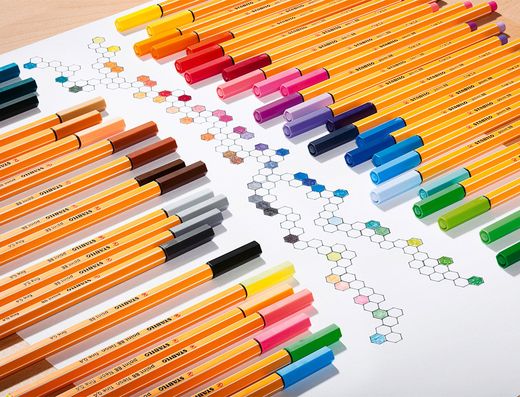 Rotulador Rollerset Stabilo point 88 (25 unidades)