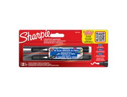 Rotulador sharpie acrylic punta redonda blister de 2 unidades blanco y negro