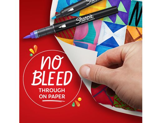 Rotulador sharpie acrylic punta redonda blister de 2 unidades blanco y negro