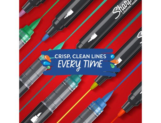 Rotulador sharpie acrylic punta redonda blister de 2 unidades blanco y negro