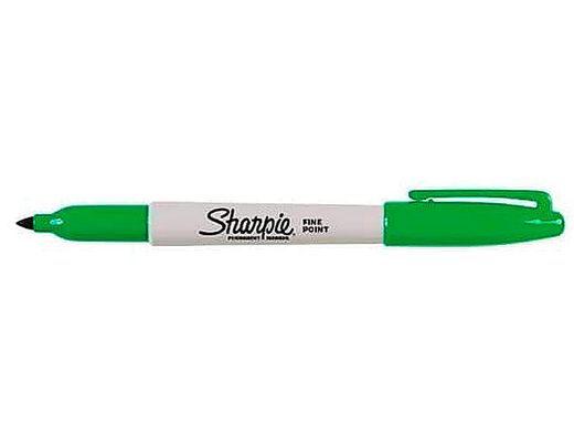 Rotulador sharpie permanente punta fina verde
