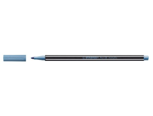 Rotulador stabilo acuarelable pen 68 metalico azul 1 mm