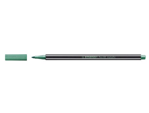Rotulador stabilo acuarelable pen 68 metalico verde 1 mm