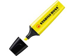 Rotulador stabilo boss fluorescente 70 amarillo estuche de 4 unidades