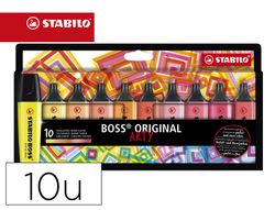 Rotulador stabilo boss fluorescente 70 arty line colores calidos estuche carton de 10 unidades colores