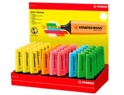 Rotulador stabilo boss fluorescente 70 expositor de 45 unidades colores surtidos