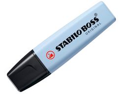 Rotulador stabilo boss fluorescente 70 pastel azul ventoso