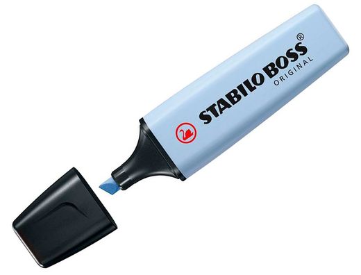Rotulador stabilo boss fluorescente 70 pastel azul ventoso